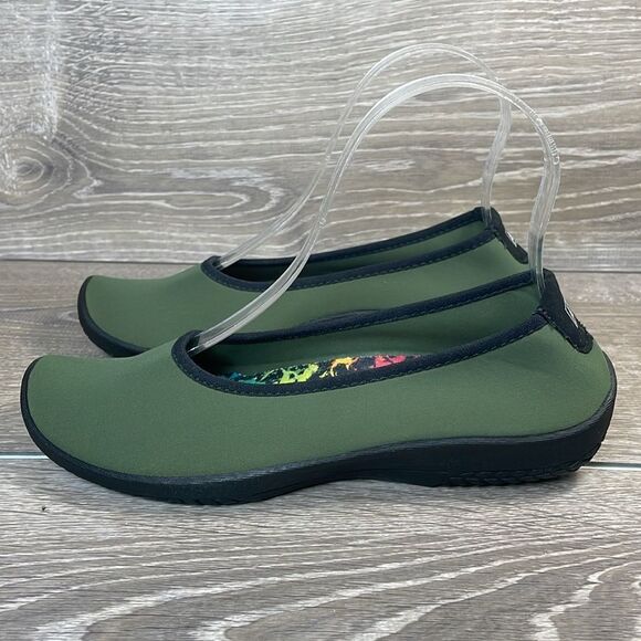 A’Rcopedico Lolita Women's Sz 6.5/EU 37 Green Stretchy Slip On Ballet Flats - Picture 3 of 13